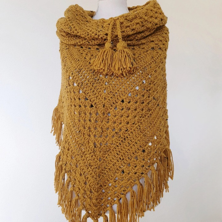 🍁 Pumpkin Pie Hooded Cowl – Warm & Chunky Crochet Pattern