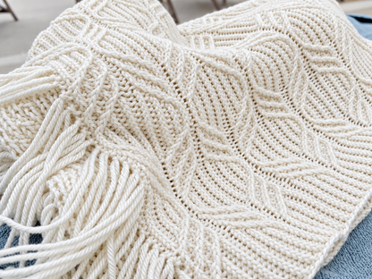 Reversible Cable Shawl Knitting Pattern PDF