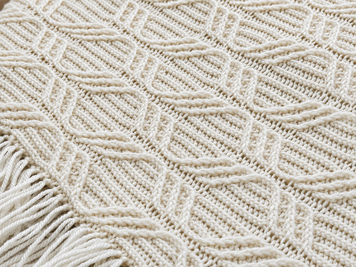 Reversible Cable Shawl Knitting Pattern PDF