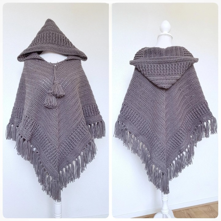 ✨ Twisted Hoody Poncho – Cozy Crochet Pattern (PDF)