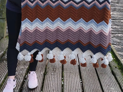 Cozy Chevron Blanket Crochet Pattern ✨ 15 Sizes Included 🧶