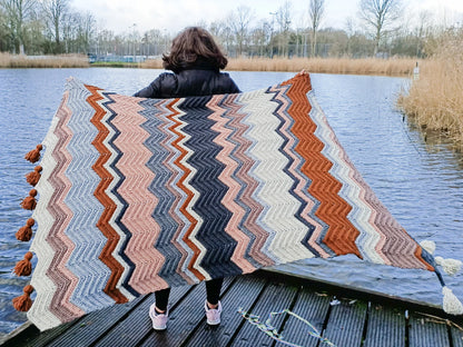 Cozy Chevron Blanket Crochet Pattern ✨ 15 Sizes Included 🧶