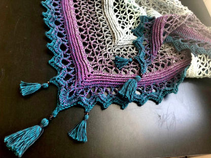 🪽 Whirly Wings Shawl Crochet Pattern ✨🧶