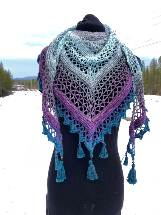 🪽 Whirly Wings Shawl Crochet Pattern ✨🧶