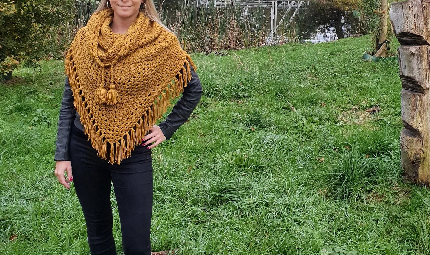 🍁 Pumpkin Pie Hooded Cowl – Warm & Chunky Crochet Pattern