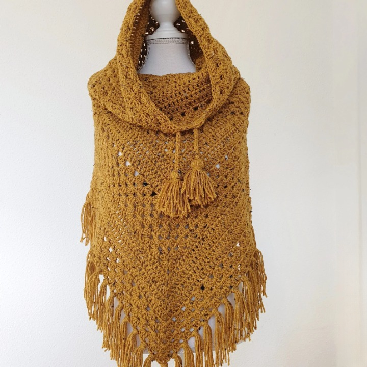 🍁 Pumpkin Pie Hooded Cowl – Warm & Chunky Crochet Pattern