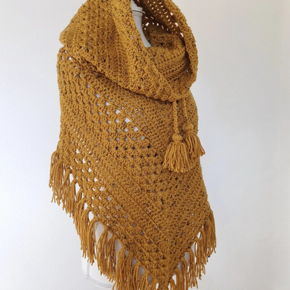 🍁 Pumpkin Pie Hooded Cowl – Warm & Chunky Crochet Pattern