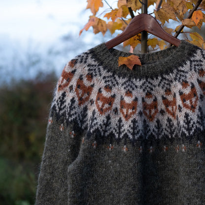 ✨ Into the Wild Sweater – Cozy Nordic Yoke Knit Pattern 🐺❄️