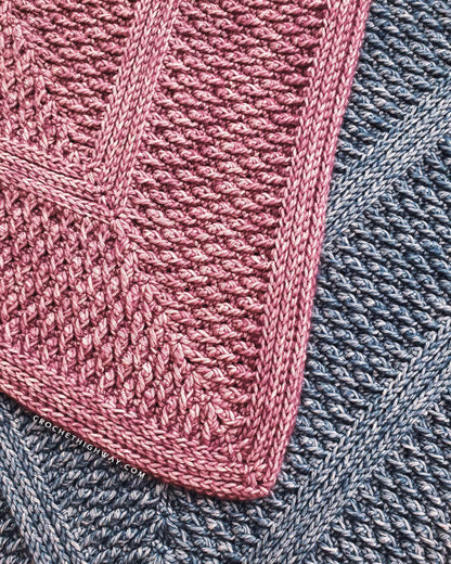 Alpine Texture Triangle Shawl Crochet Pattern PDF