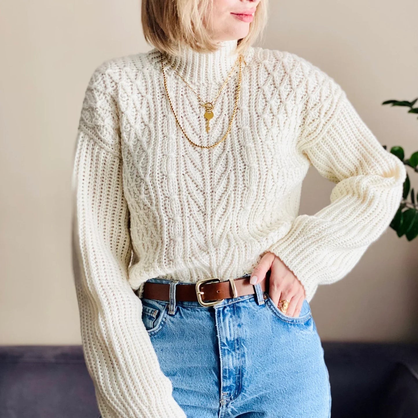 🧶 Fusion Crochet Sweater Pattern – Chic, Cozy & Textured (PDF)