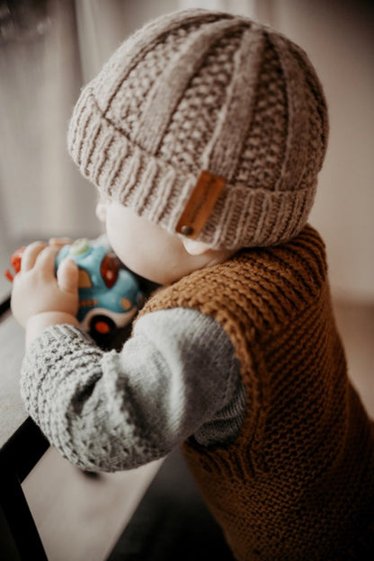 🧶 Perle Rib Hat Knitting Pattern PDF
