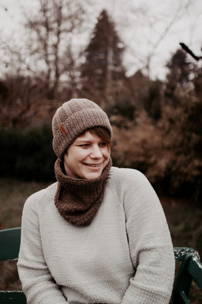 🧶 Perle Rib Hat Knitting Pattern PDF