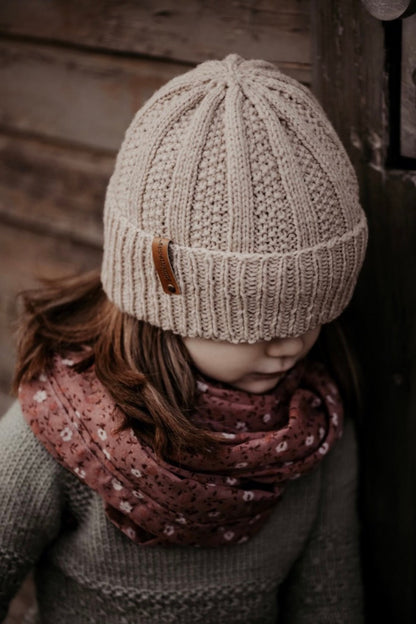 🧶 Perle Rib Hat Knitting Pattern PDF