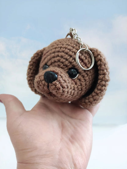 🐶 Cute Dog Keychain Crochet Pattern ✨