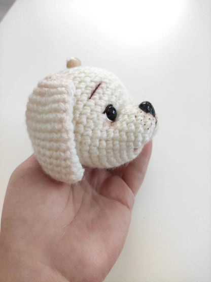 🐶 Cute Dog Keychain Crochet Pattern ✨