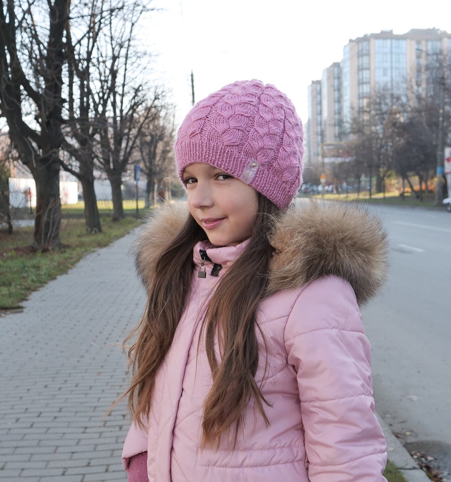 Looped Stitch Hat Knitting Pattern PDF