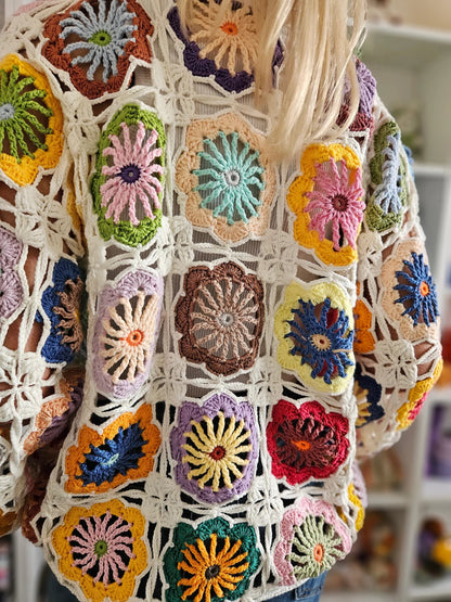🌼 Mommy & Me Flower Cardi Crochet Pattern 💕🧶