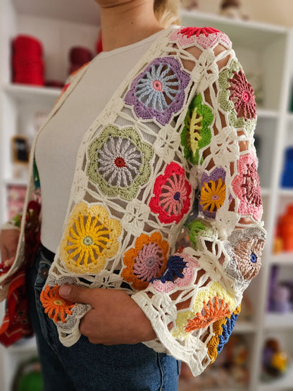 🌼 Mommy & Me Flower Cardi Crochet Pattern 💕🧶