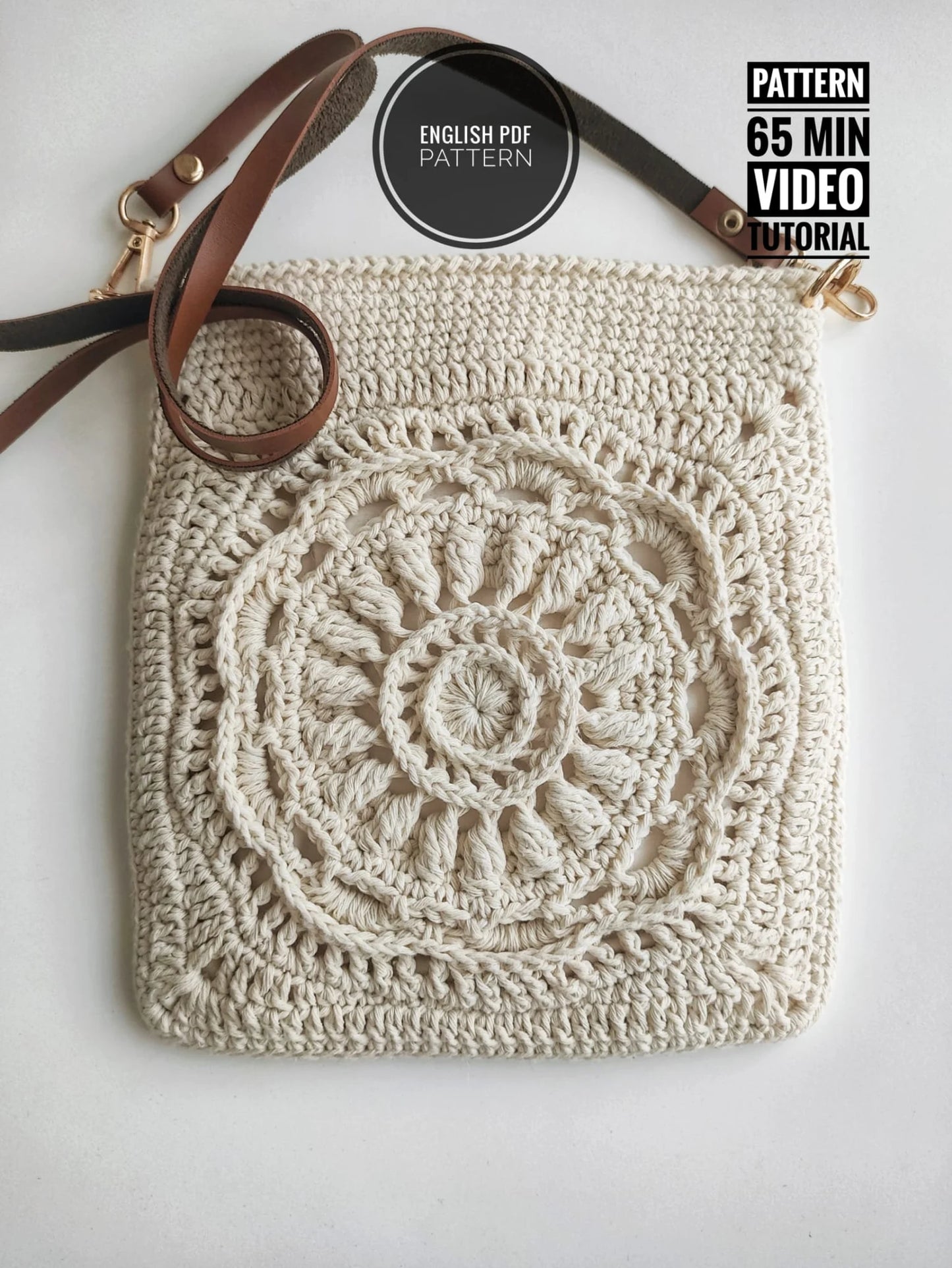 🌻 Sunflower Granny Square Crochet Bag Pattern – Boho Crossbody