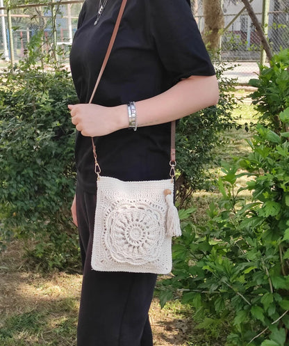 🌻 Sunflower Granny Square Crochet Bag Pattern – Boho Crossbody