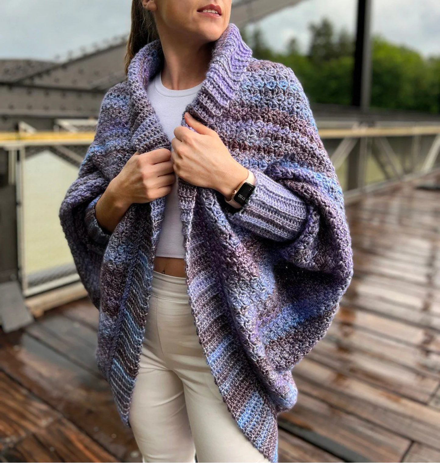 💜 Viola Cocoon Cardigan – Easy & Elegant Crochet Pattern (All Sizes)