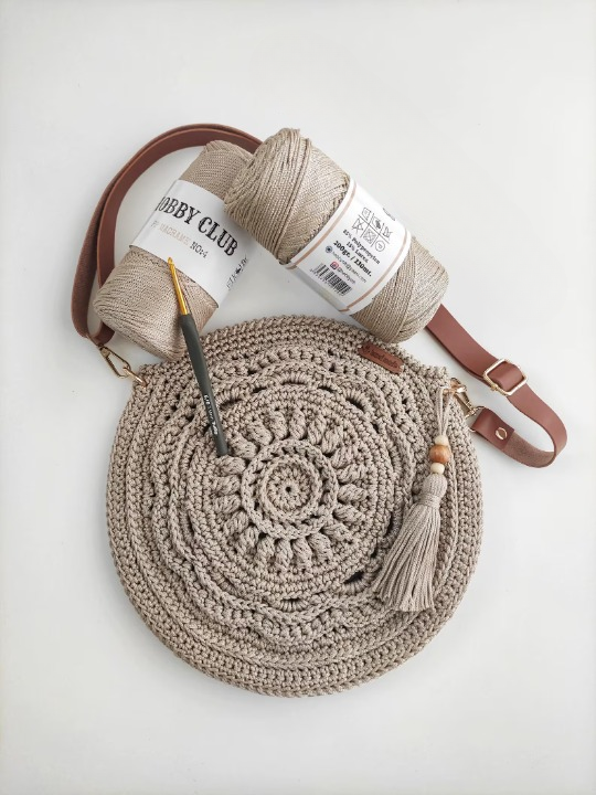 🌸 Boho Round Flower Crochet Bag Pattern – Summer Crossbody