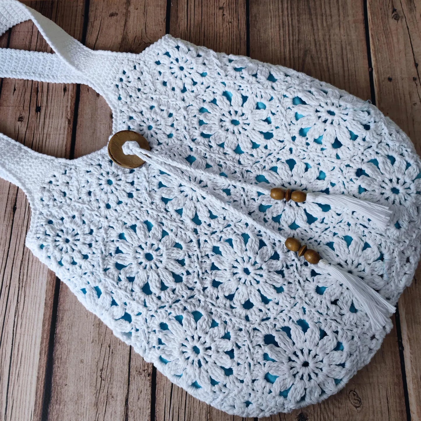 🌸 Hexagon Flower Crochet Bag Pattern – PDF + Video Tutorial 🌸