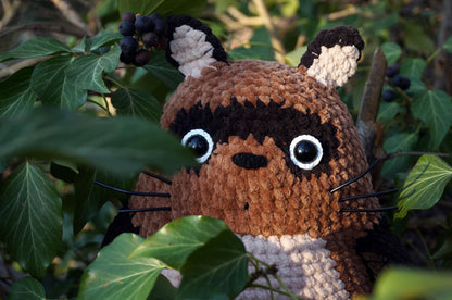 🦝 Lucky Tanuki Amigurumi Crochet Pattern 🍃