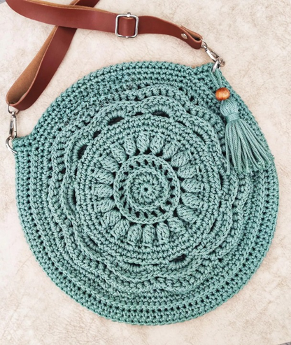 🌸 Boho Round Flower Crochet Bag Pattern – Summer Crossbody