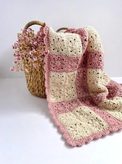 Heirloom Bloom Baby Blanket Crochet Pattern PDF