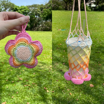 🌼 Flower Drink Carrier Crochet Pattern PDF