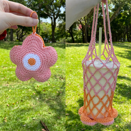 🌼 Flower Drink Carrier Crochet Pattern PDF