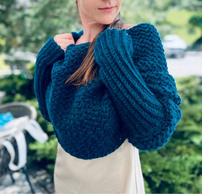 💙 Mistwood Crochet Sweater Scarf – Chic, Cozy & Easy Pattern (All Sizes)