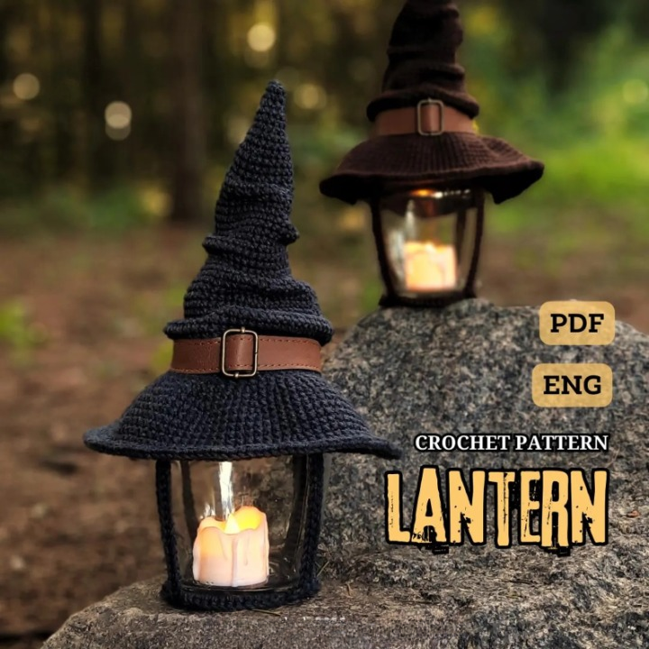 🎃🕯️ Witchy Lantern – Crochet Halloween Fairy Lamp (PDF)