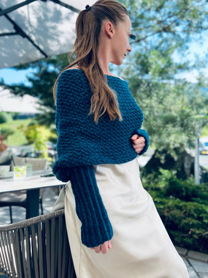 💙 Mistwood Crochet Sweater Scarf – Chic, Cozy & Easy Pattern (All Sizes)
