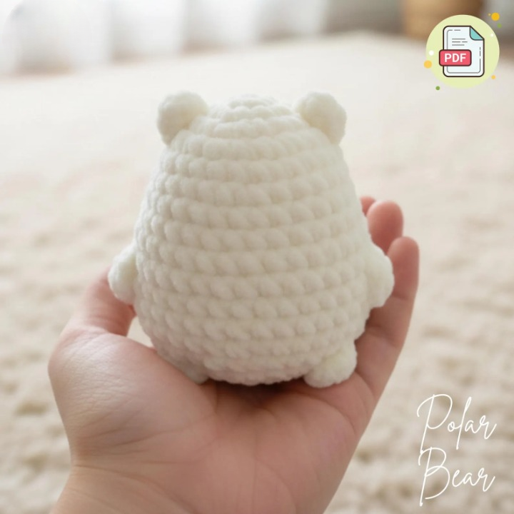 🧸✨ No-Sew Polar Bear Amigurumi – Cute Mini Crochet Pattern PDF