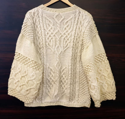 Aran Celtic Cable Sweater Knitting Pattern PDF