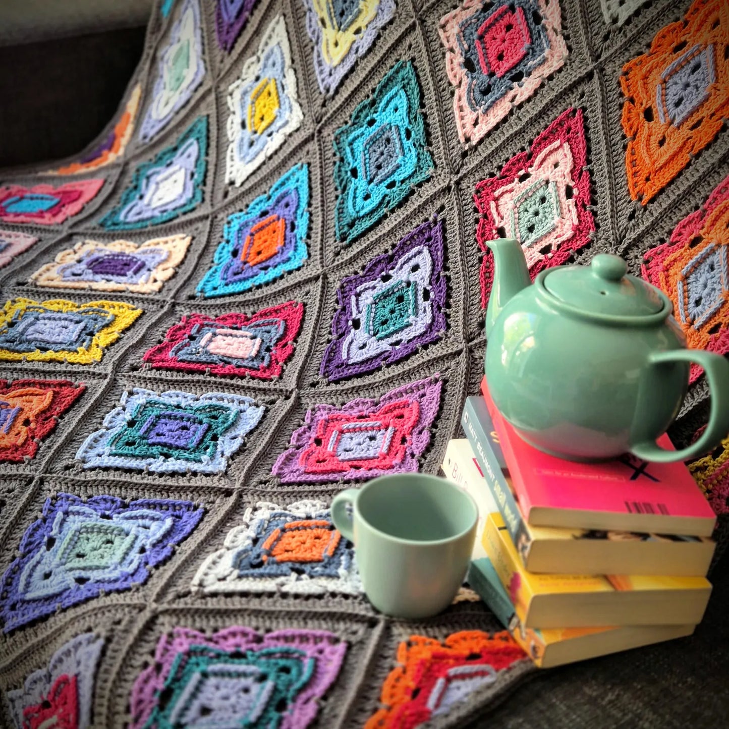 Tea Blanket Crochet Pattern 🧶 | Cozy Modular Throw PDF ✨