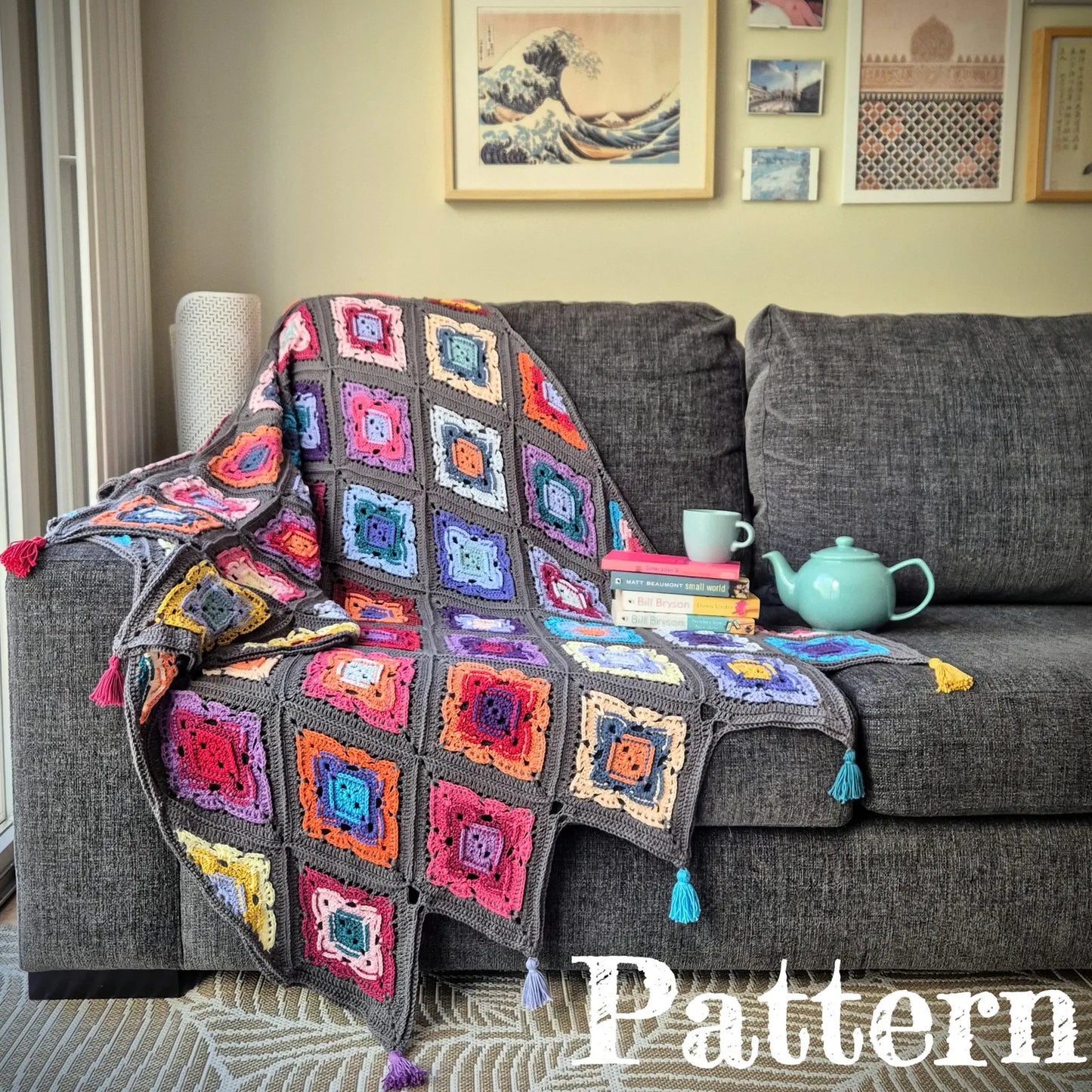 Tea Blanket Crochet Pattern 🧶 | Cozy Modular Throw PDF ✨
