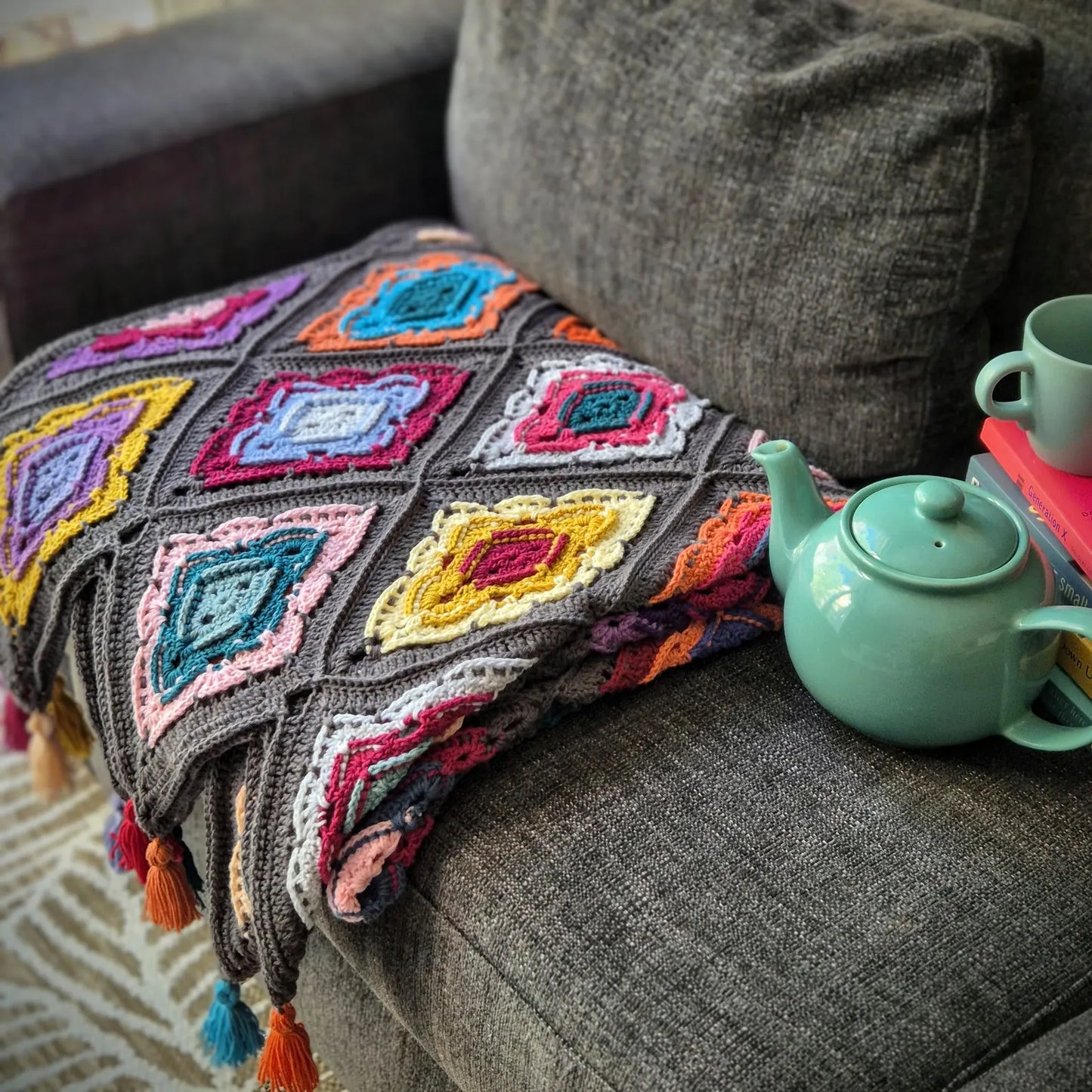 Tea Blanket Crochet Pattern 🧶 | Cozy Modular Throw PDF ✨