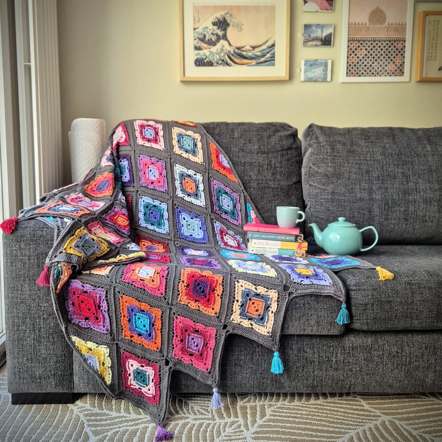 Tea Blanket Crochet Pattern 🧶 | Cozy Modular Throw PDF ✨