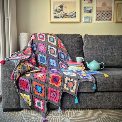 Tea Blanket Crochet Pattern 🧶 | Cozy Modular Throw PDF ✨