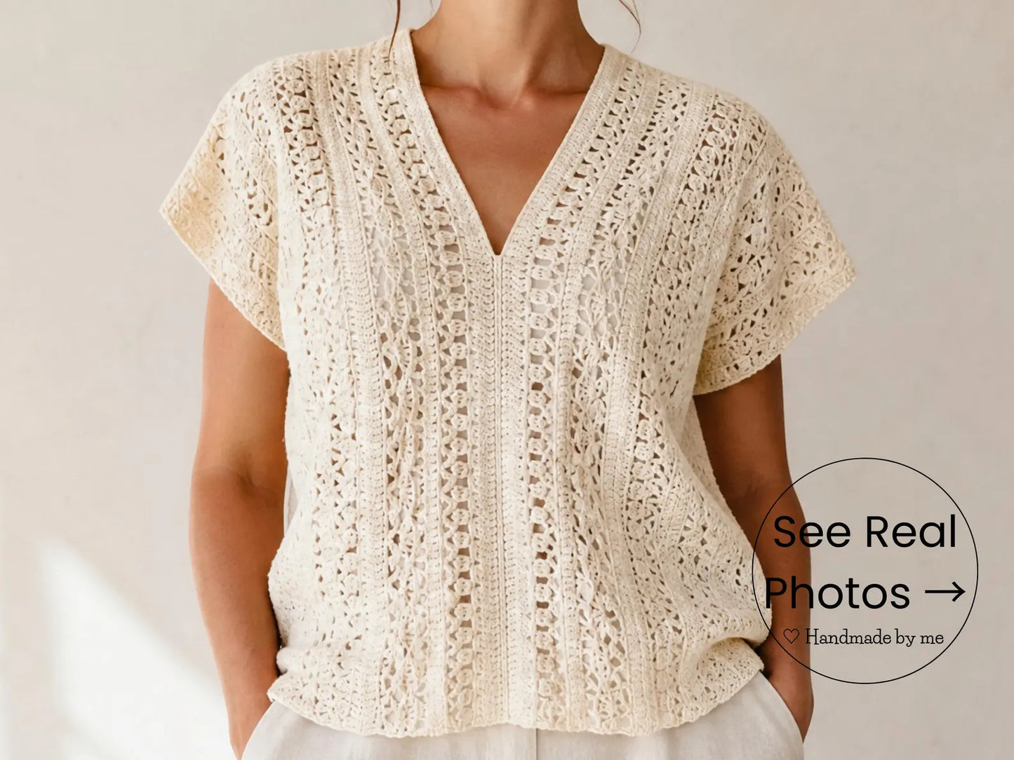 ✨ Boho Lace Crochet Top Pattern 🌸 Summer Festival Blouse PDF 🧶