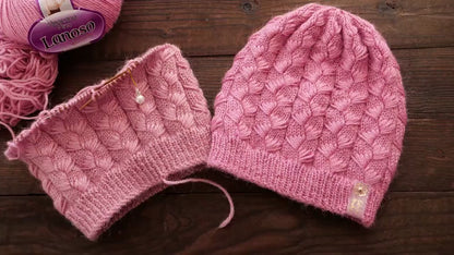 Looped Stitch Hat Knitting Pattern PDF