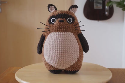🦝 Lucky Tanuki Amigurumi Crochet Pattern 🍃