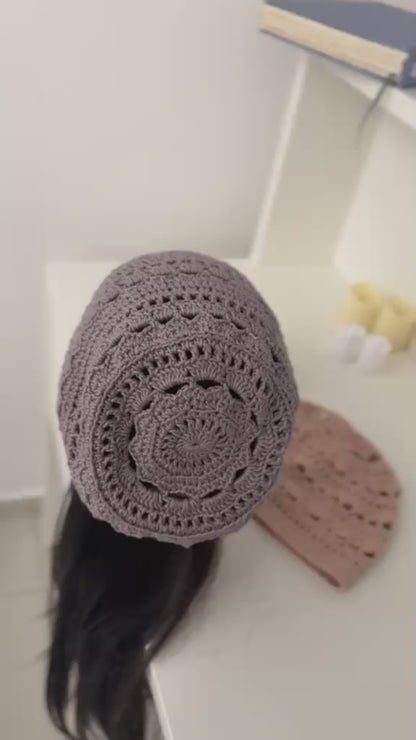 🌿 Boho Crochet Mandala Hat Pattern – Quick & Easy.🧶